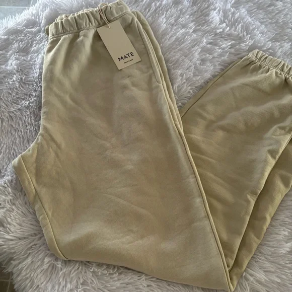 MATE the Label Cream Joggers Sustainable Organic Cotton Size M - Picture 6 of 8